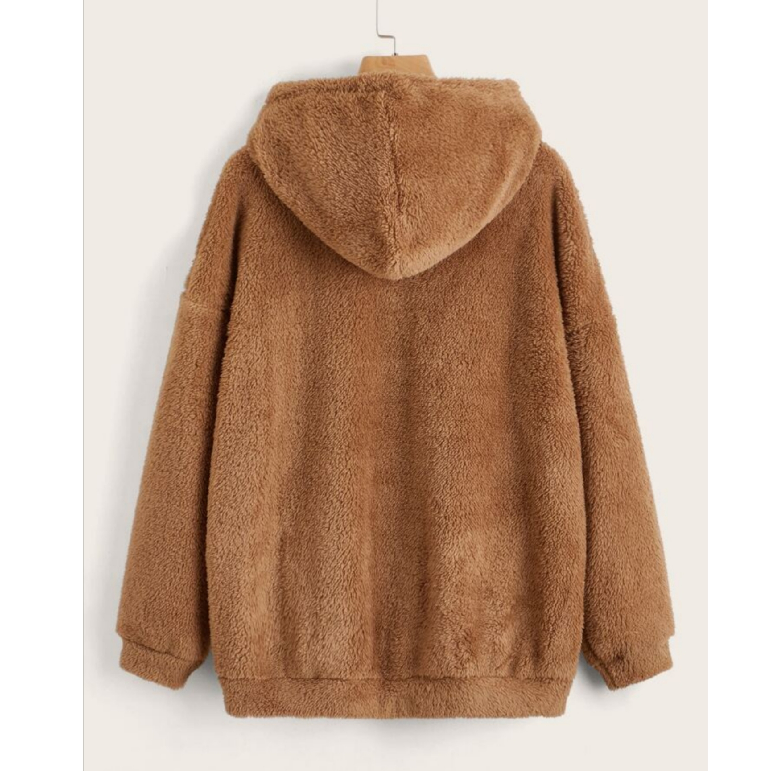 سویشرت مردانه مدل تدی رنگ شتری