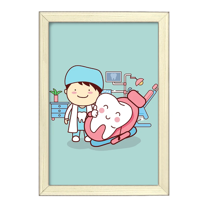 تابلو خندالو طرح دندان و دندان پزشکی کودکانه کد 36742