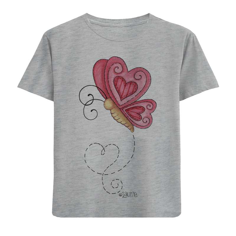 تی شرت آستین کوتاه بچگانه مدل پروانه F775