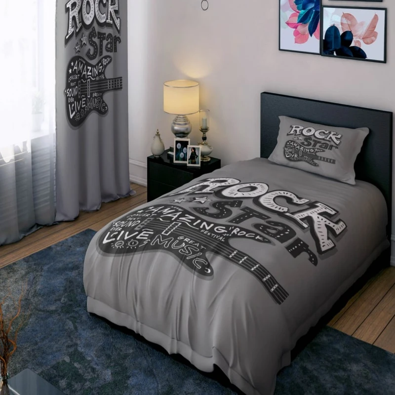 سرویس خواب 1 نفر 4 تکه مدل گیتار راک استار کد 1190