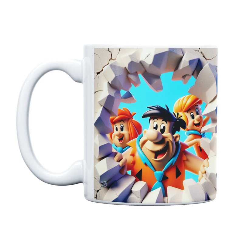 ماگ حس آمیزی طرح سه بعدی مدل کارتون عصر حجر