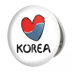 آینه جیبی خندالو طرح پرچم کره جنوبی مدل تاشو کد 20559 