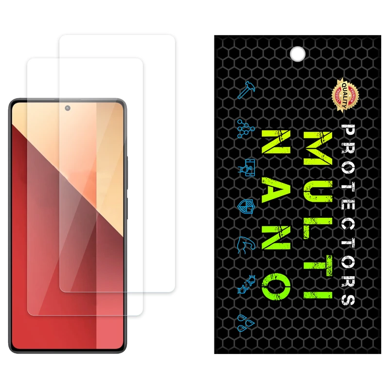 محافظ صفحه نمایش شفاف مولتی نانو مدل X-S2N مناسب برای گوشی موبایل شیائومی Redmi Note 13 Pro 4G بسته دو عددی