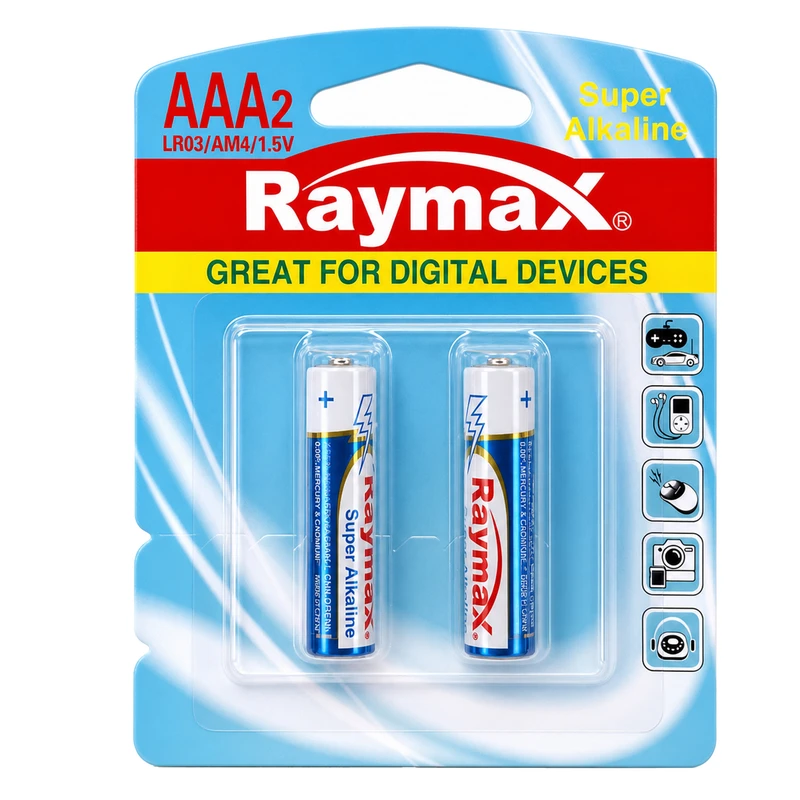 باتری نیم قلمی رایمکس مدل SUPER-ALKALINE بسته دو عددی