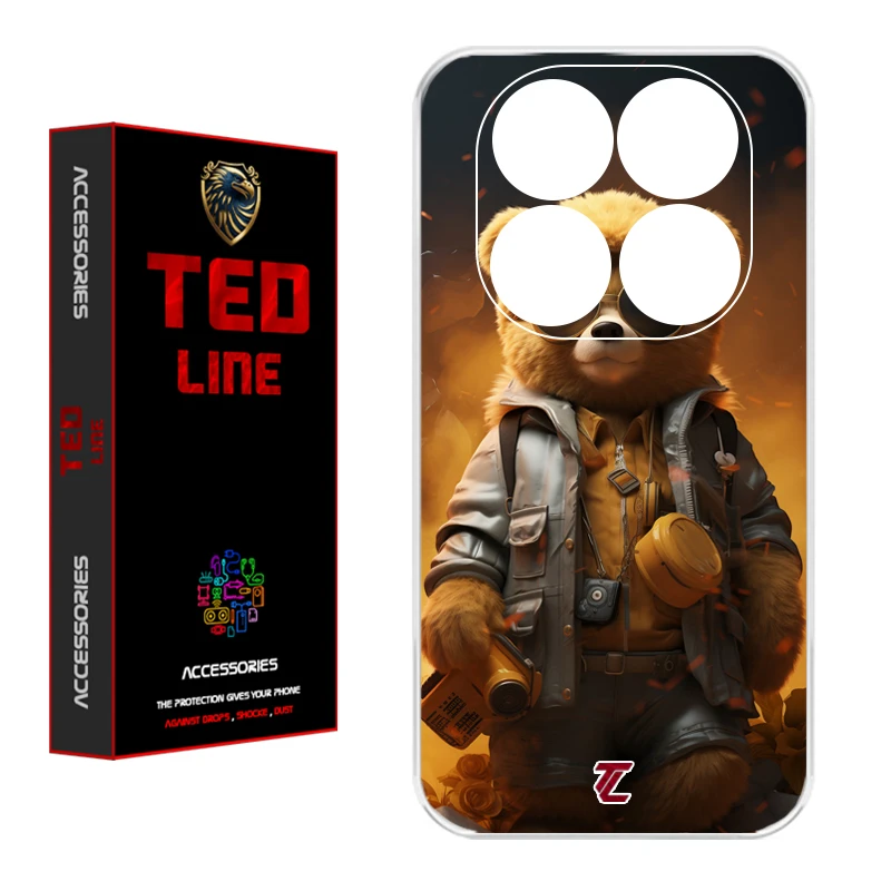 کاور تد لاین طرح خرس جنگی کد 1103 مناسب برای گوشی موبایل شیائومی Redmi Note 14 Pro 4G / Poco X7