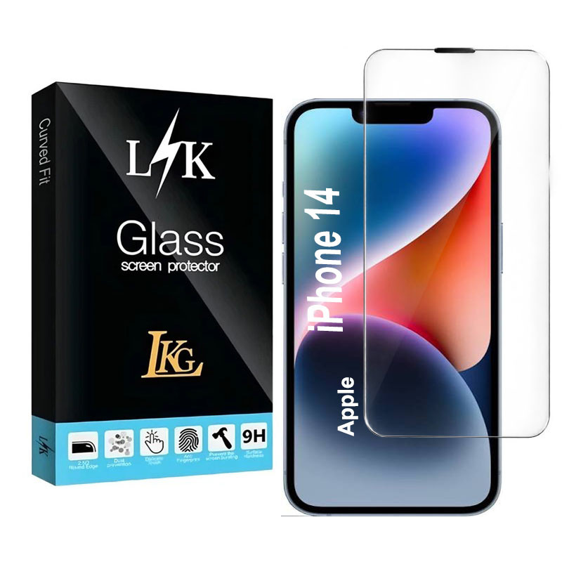 محافظ صفحه نمایش شیشه ای ال کا جی مدل Kusa-LK مناسب برای گوشی موبایل اپل iPhone 14