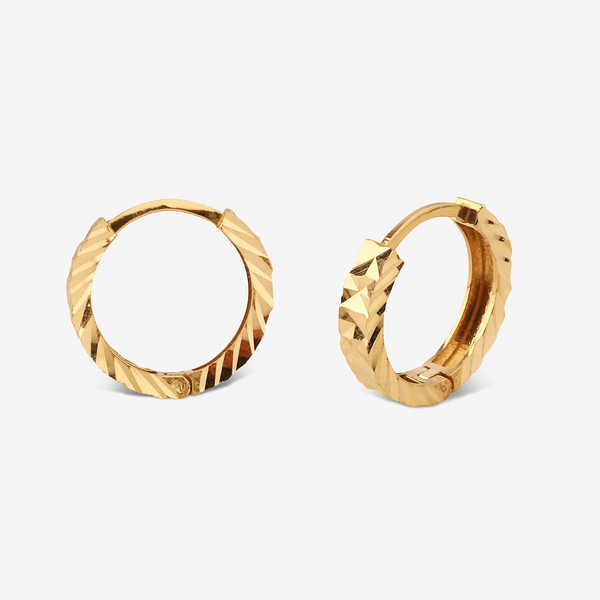 گوشواره حلقهای طلا 18 عیار زنانه گلدم مدل E245011