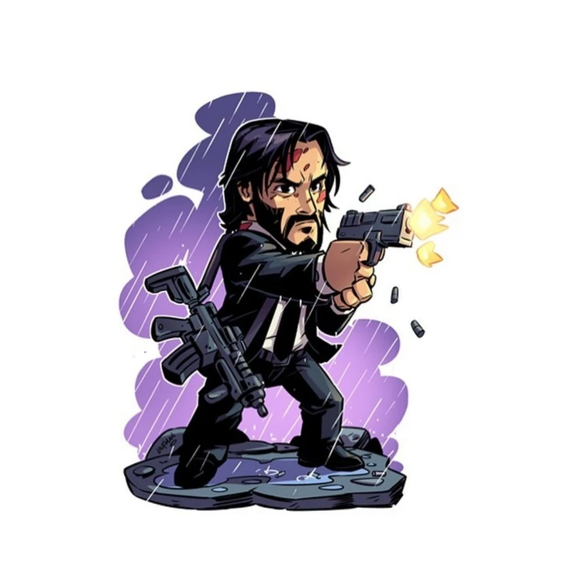 استیکر لپ تاپ و موبایل مدل سریال طرح جان ویک john wick کد 2376