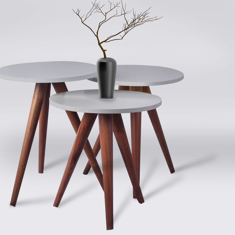 میز عسلی مدل بهار 03 مجموعه 3 عددی