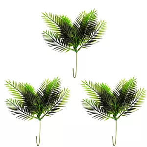 گل مصنوعی مدل بوته آکا برگ سوزنی مجموعه 3 عددی