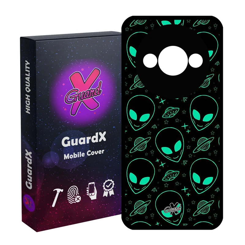 کاور گارد ایکس طرح Alien مدل قاب Glass10200 مناسب برای گوشی موبایل شیائومی Redmi A3 4G/ A3X 4G/ Poco C61