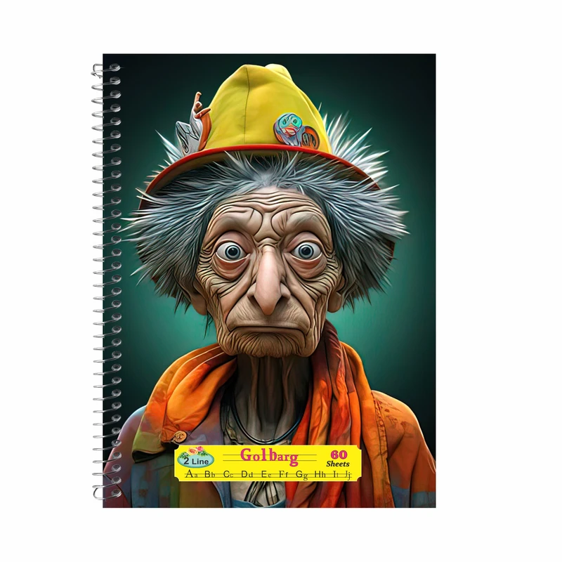 دفتر زبان 60 برگ گلبرگ مدل مادربزرگ کد 2352