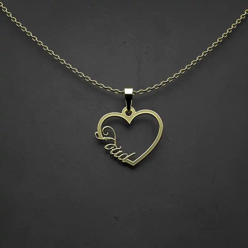 گردنبند طلا 18 عیار زنانه مدوپد مدل اسم فواد foad کد HE2-1-1177