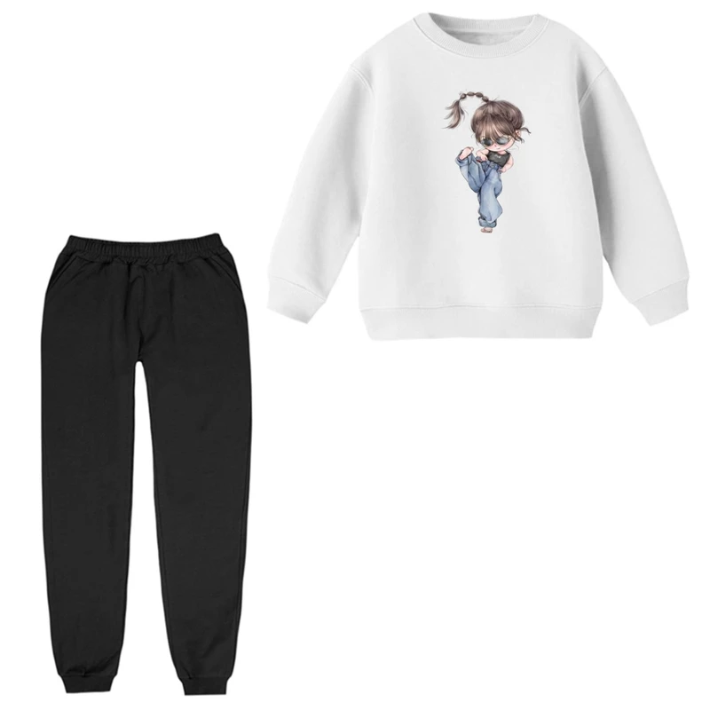 ست سویشرت و شلوار راحتی بچگانه مدل دخترک کد 4 