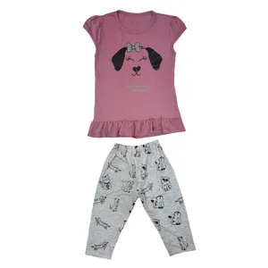 ست تی شرت و شلوارک دخترانه مدل Z108