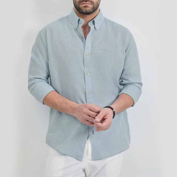 پیراهن آستین بلند مردانه کروم مدل 2510108