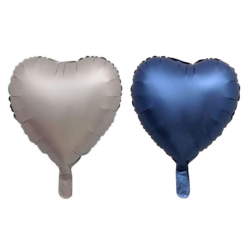 بادکنک فویلی طرح قلبی مدل chrome کد sv001 مجموعه دو عددی