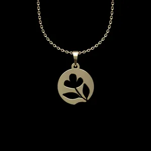 گردنبند طلا 18 عیار زنانه مدوپد مدل دایره کد N2-1-1265