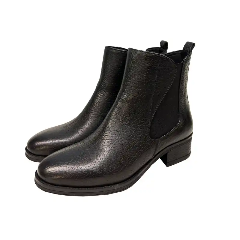 نیم بوت زنانه سرزمین چرم کد 145290 رنگ مشکی