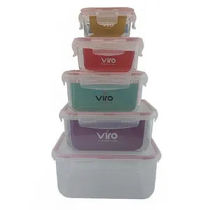 ظرف نگهدارنده ویرو پلاستیک مدل 220 مجموعه 5 عددی