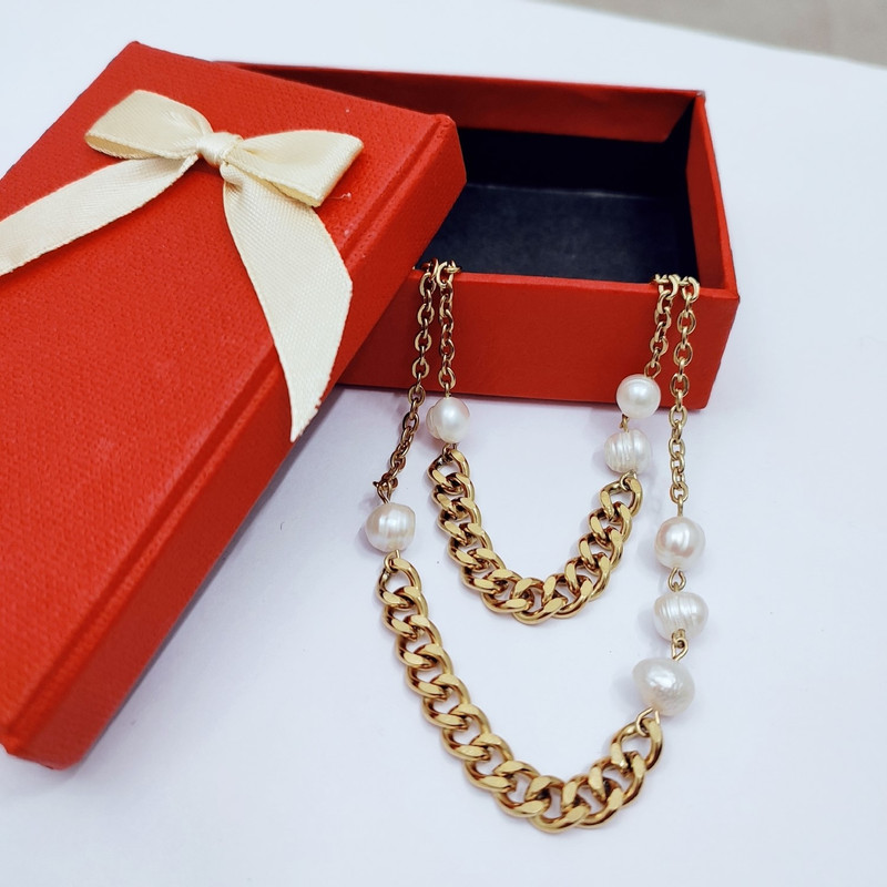 نیم ست زنانه مدل استیل مروارید نیم ست زنانه مدل استیل مروارید