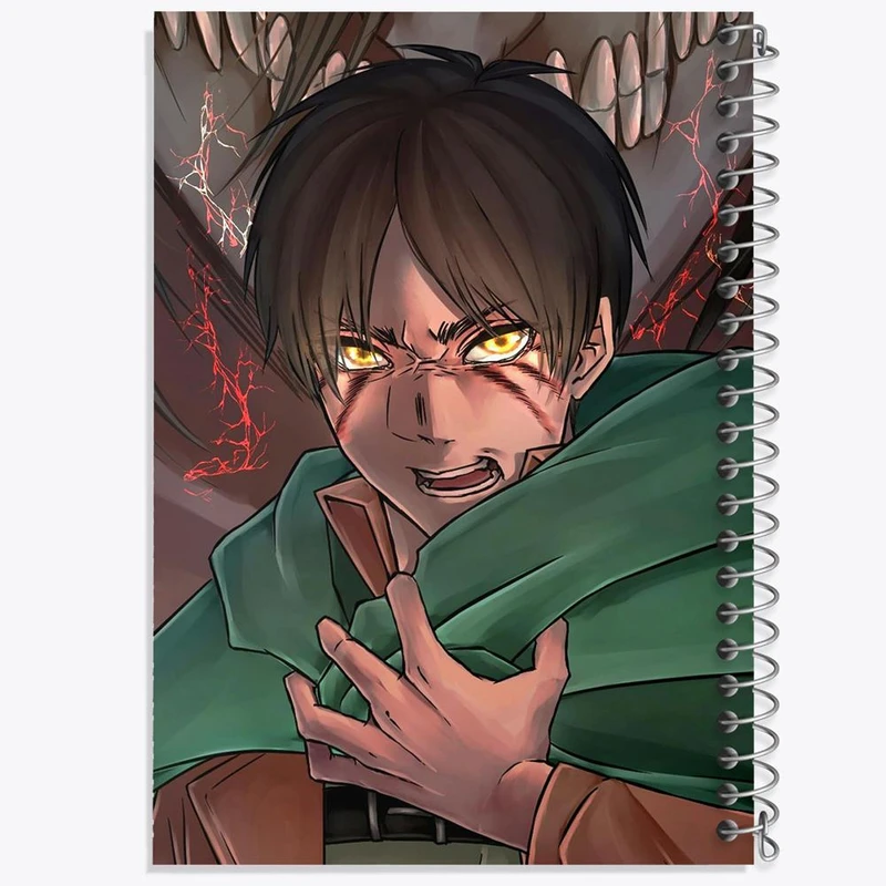 دفتر ژورنال نویسی 50 برگ خندالو مدل نقطه ای طرح ارن یگر انیمه اتک آن تایتان Attack on Titan کد 18551