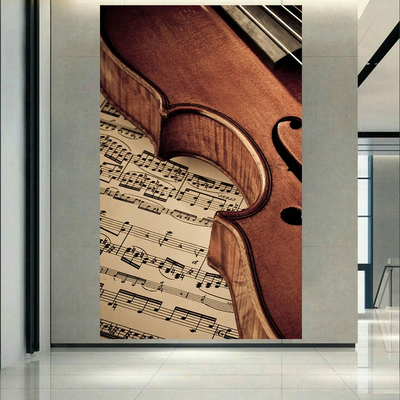 تابلو بوم طرح نت موسیقی و ویالن 5 کد AR2161