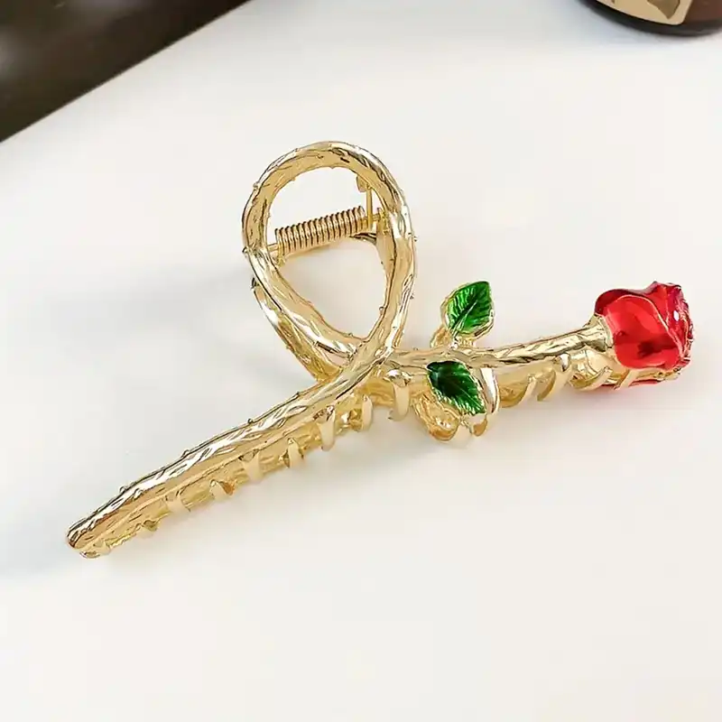 کلیپس مو زنانه مدل گل رز کد 360 brg