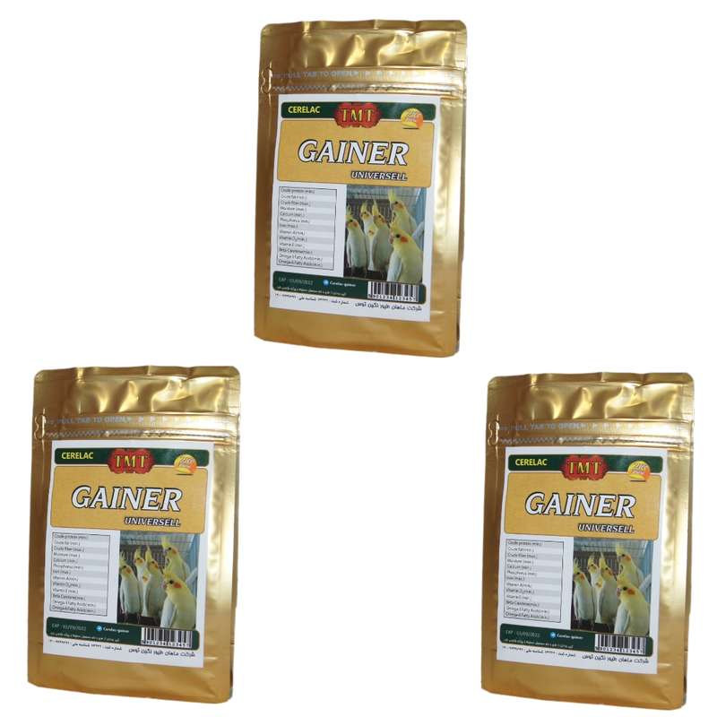 سرلاک طوطیسانان و سایر پرندگان زینتی گینر مدل Gold number ONE کد G03 وزن 200 گرم مجموعه 3 عددی