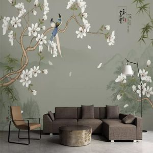 پوستر دیواری سه بعدی مدل شاخه گل سفید DRVF1071