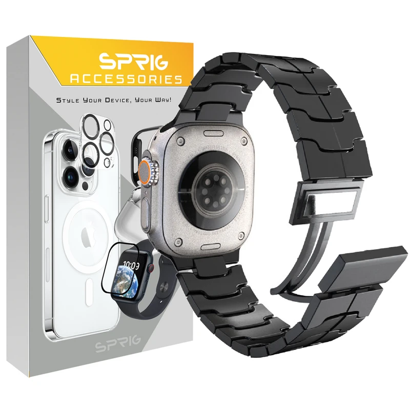 بند اسپریگ مدل Magnetic Iron man مناسب برای اپل واچ Series 10 46mm