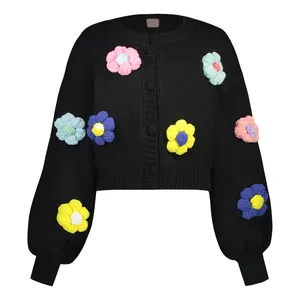 ژاکت زنانه گره استایل مدل گلدار