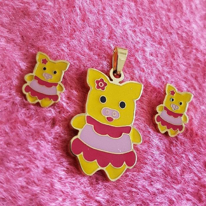 نیم ست دخترانه مدل خرس مهربان کد P647