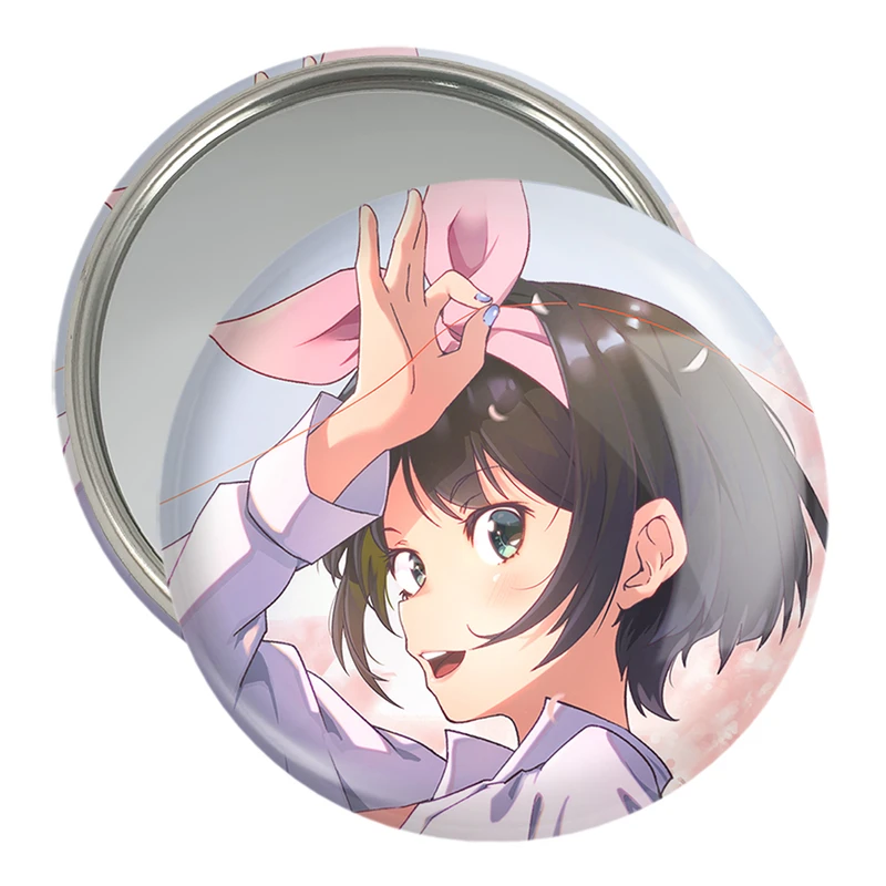 آینه جیبی خندالو مدل رکا انیمه کانوجواوکاری  کد 18164