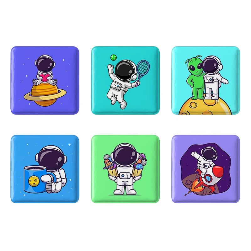 مگنت خندالو طرح فضانورد Spaceman کد 1593A مجموعه 6 عددی