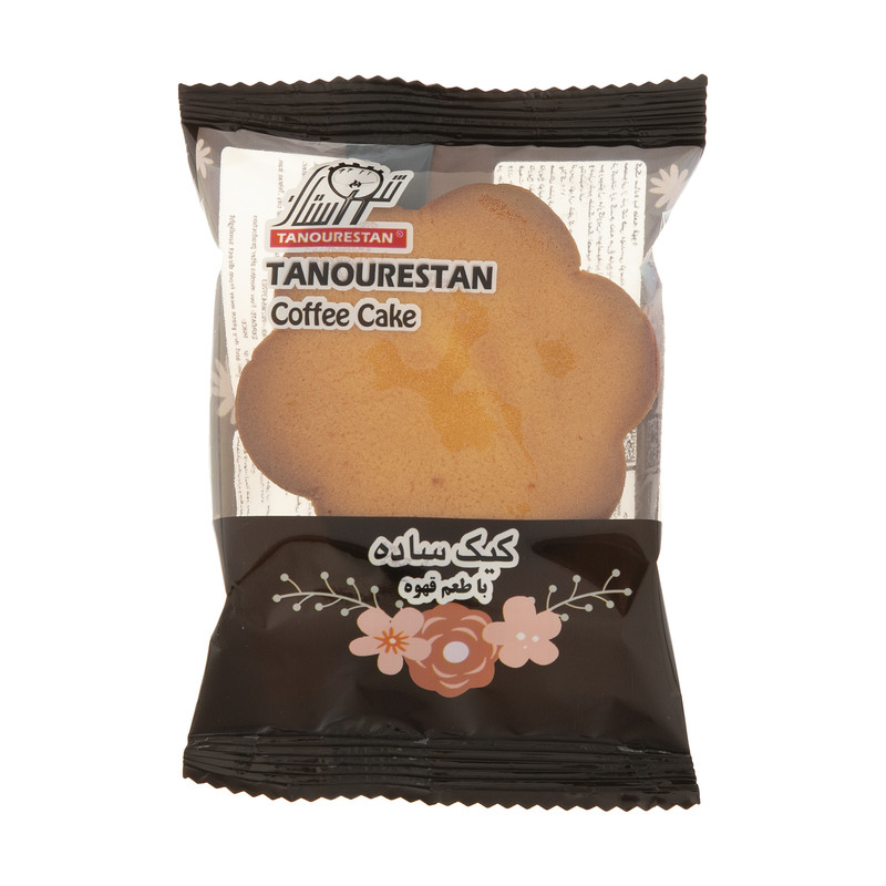 کیک ساده با طعم قهوه تنورستان - 50 گرم بسته 20 عددی
