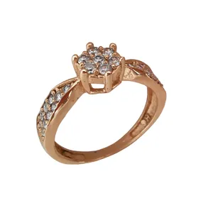 انگشتر زنانه مدل طلاروس تک نگین کد zrk-5