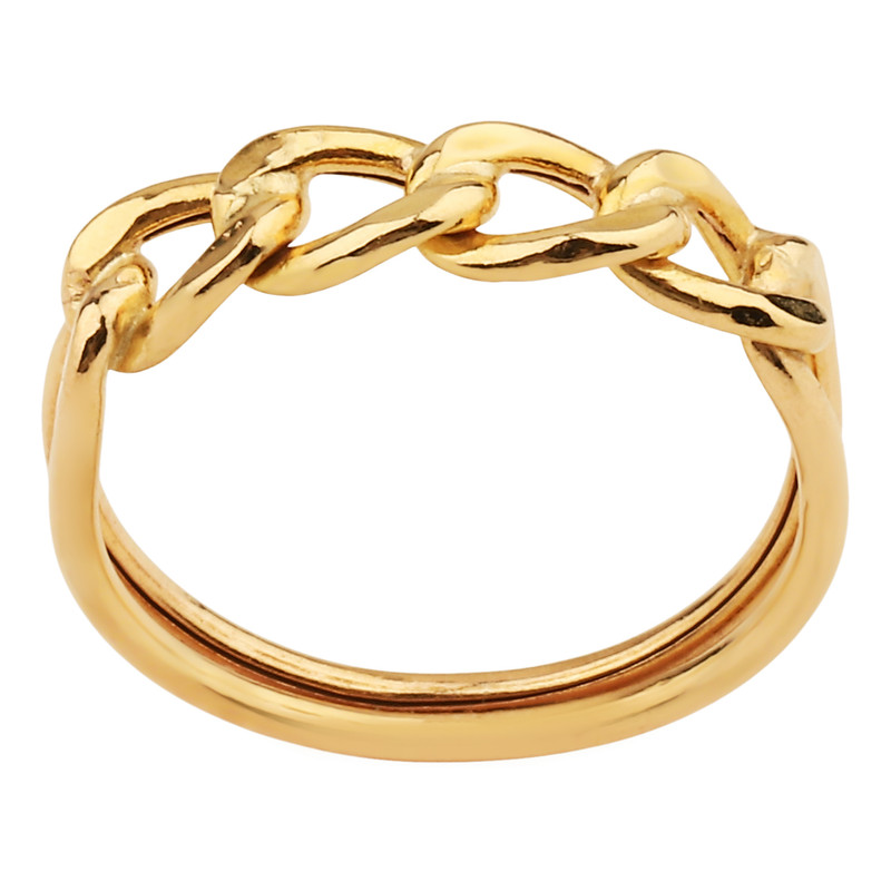 انگشتر طلا 18 عیار زنانه با طرح کارتیه صلاحی گلد مدل 17675 سایز 56