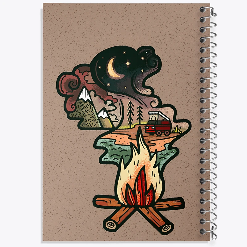 دفتر مشق 50 برگ خندالو طرح کمپینگ کد N3236