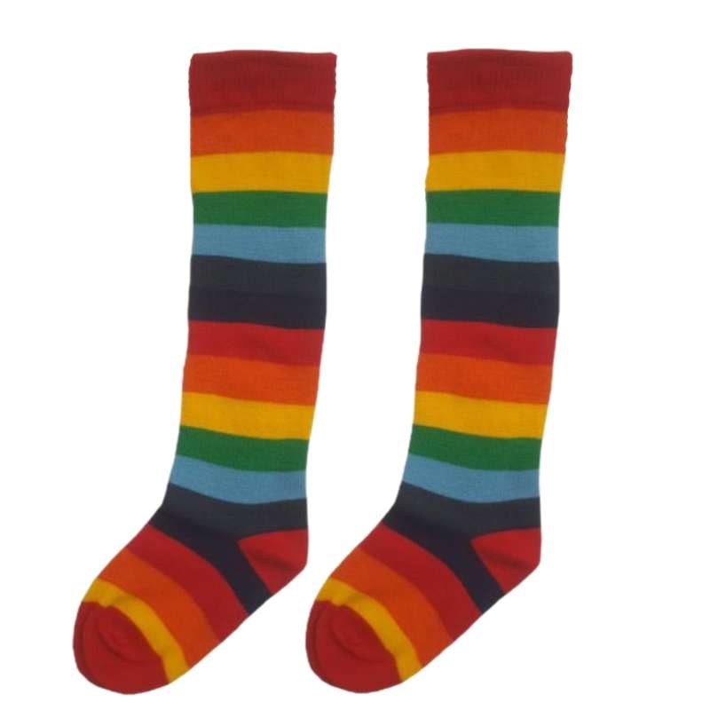 جوراب دخترانه مدل سه ربع تا زانو رنگین کمان