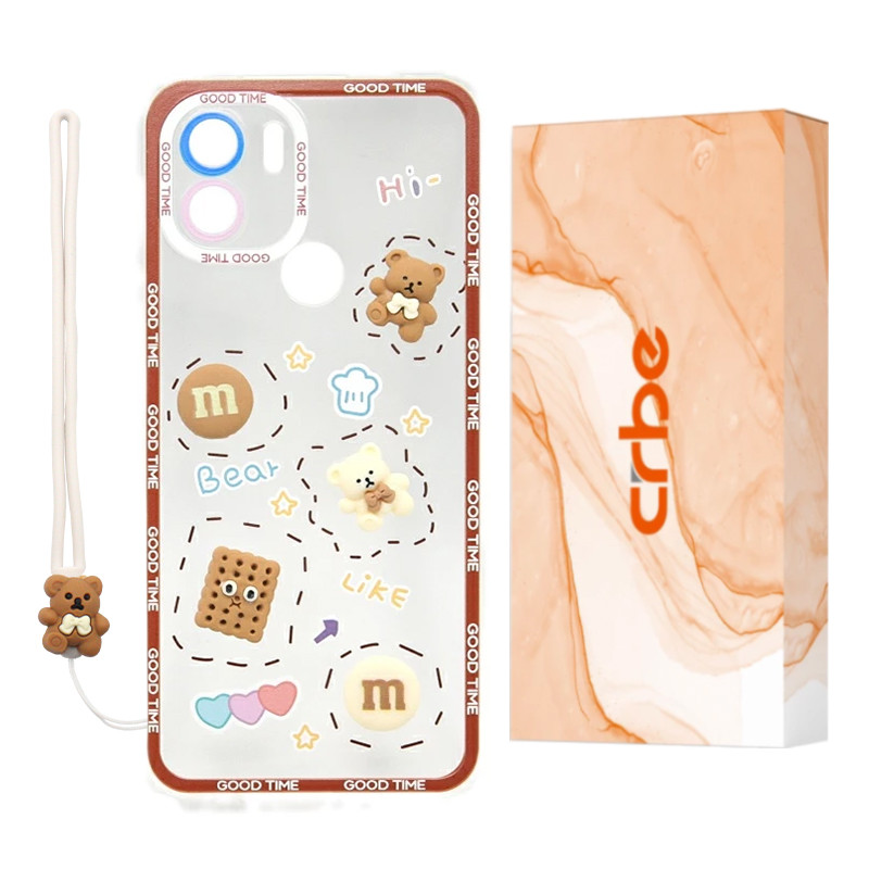 کاور کربی مدل Biscuit1 مناسب برای گوشی موبایل شیائومی Redmi A1 Plus / A2 Plus به همراه بند آویز