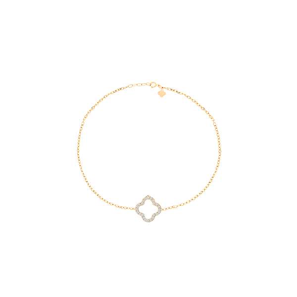 دستبند طلا 18 عیار زنانه ماوی گالری مدل ونکلیف نگینی