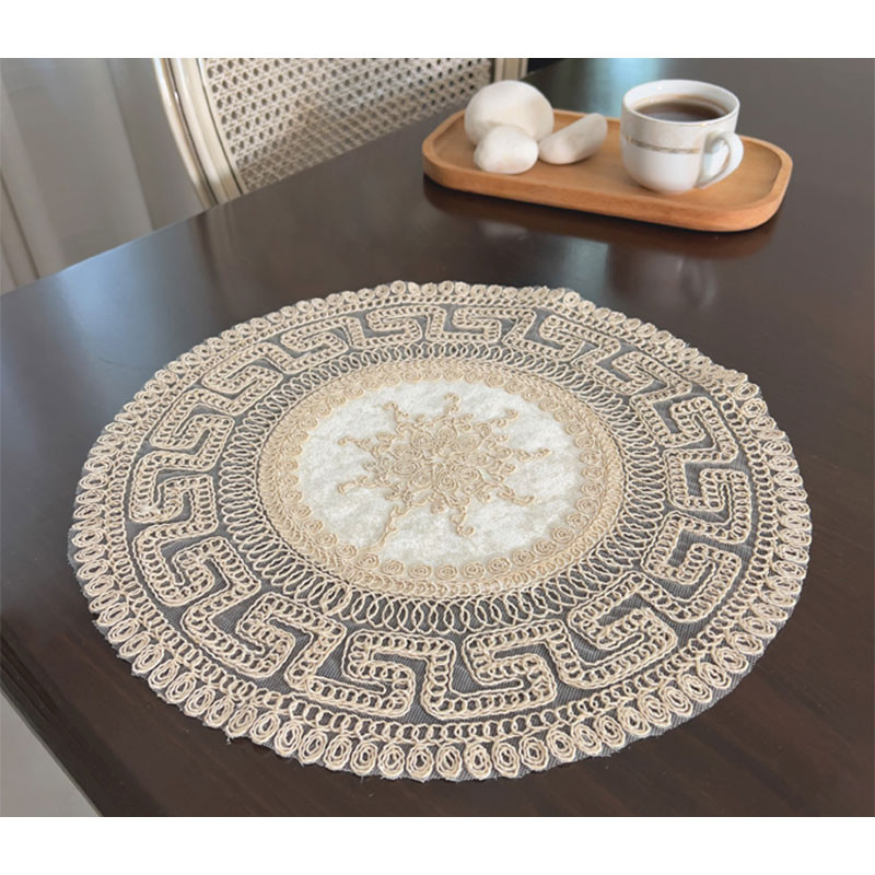 ست رومیزی سه تکه مدل قیطان دوزی طرح ورسیج