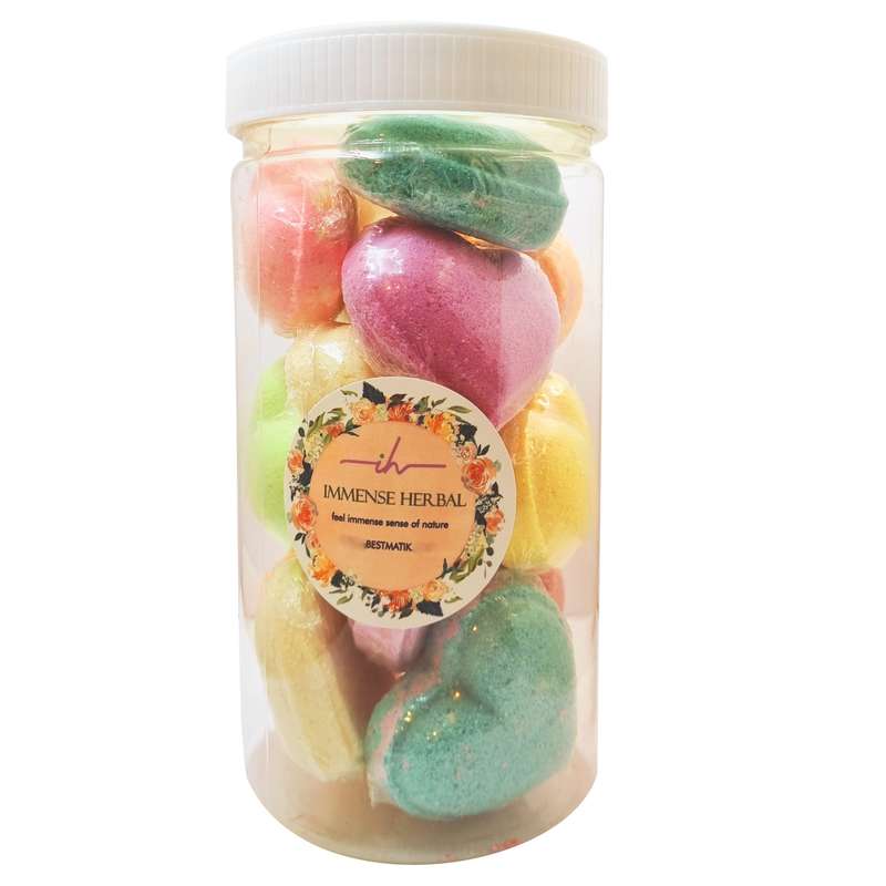 کوکتل پدیکور ایمنس هربال مدل قلب کد MID14 وزن 560 گرم مجموعه 14 عددی