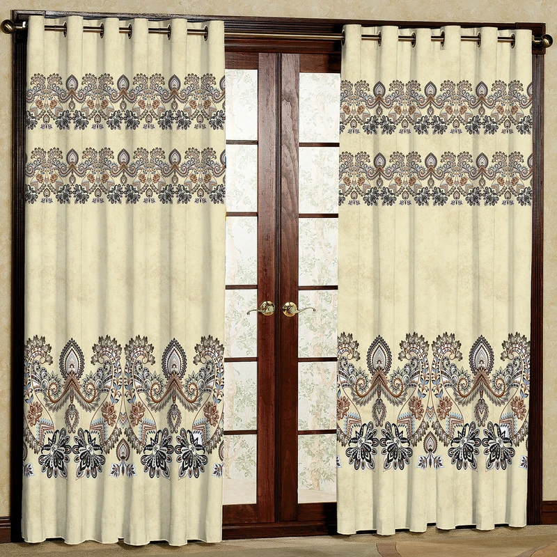 پرده مدل گل هازان پانچی کد D 108  سایز 140x200 سانتی متر