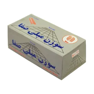 سوزن منگنه مبلی صفا کد 100 سایز 80/10 بسته 4000 عددی
