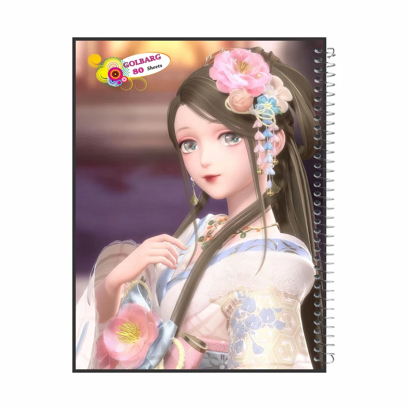 دفتر 80 برگ گلبرگ طرح انیمه کد 3779