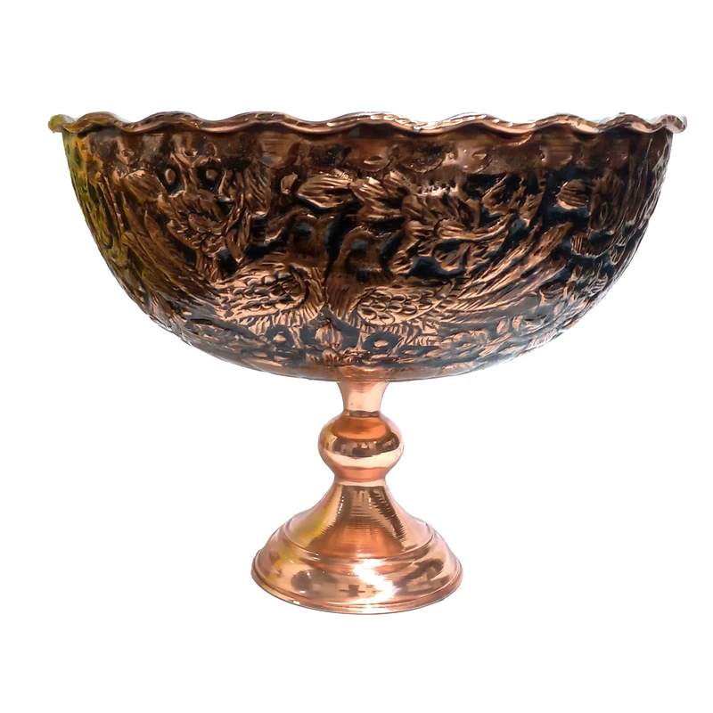 کاسه مسی مدل مرغ ملکوت