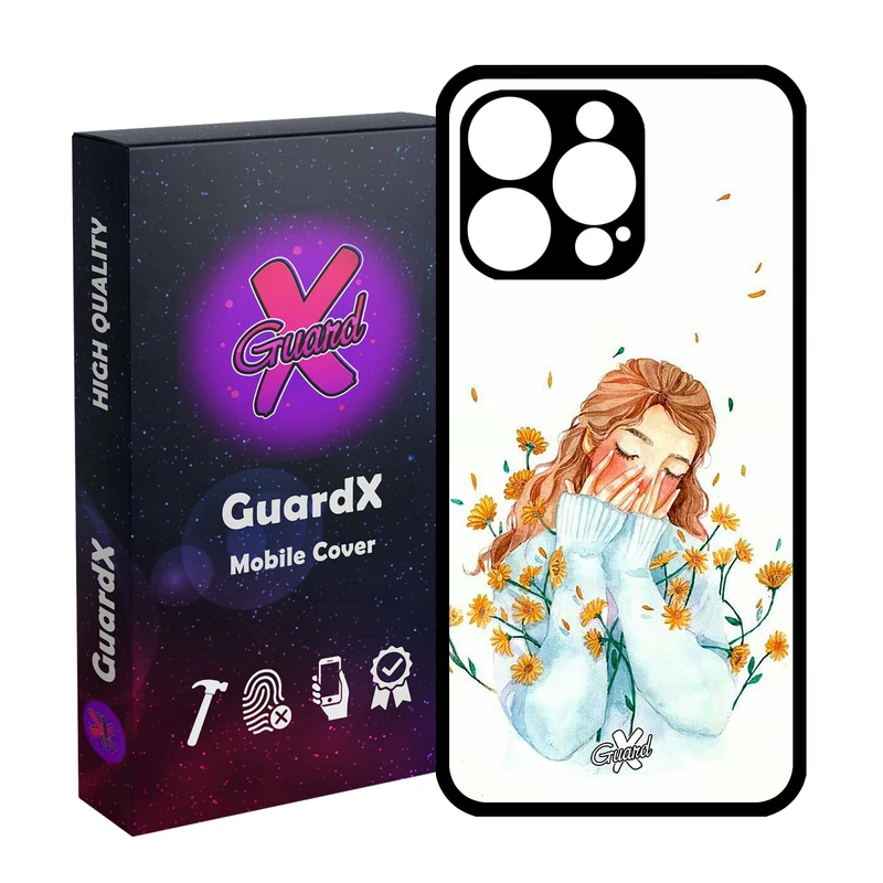کاور گارد ایکس طرح Girl مدل قاب Glass10315 مناسب برای گوشی موبایل اپل iPhone 15 Pro Max