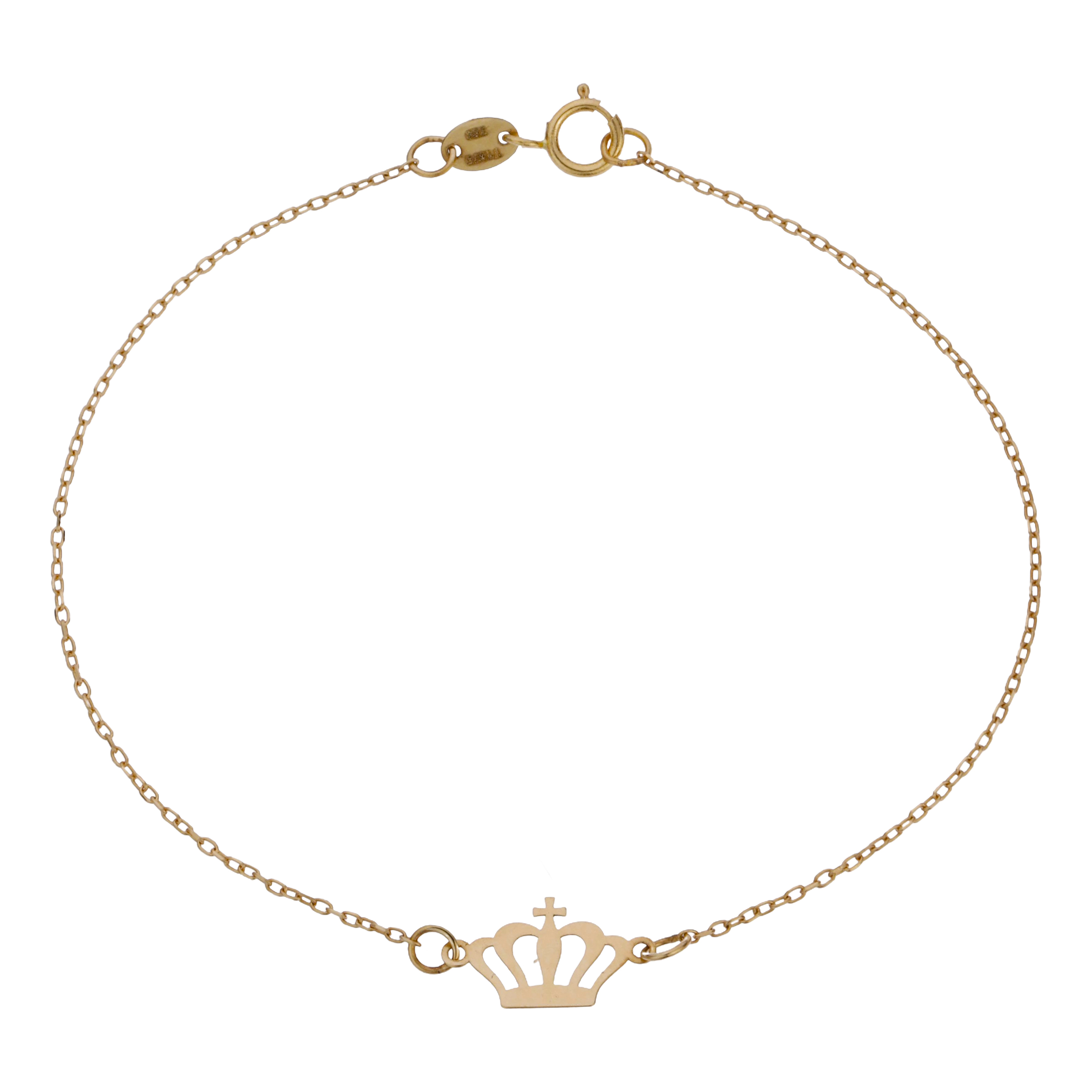 دستبند طلا 18 عیار زنانه مایا ماهک مدل MB1635 طرح تاج
